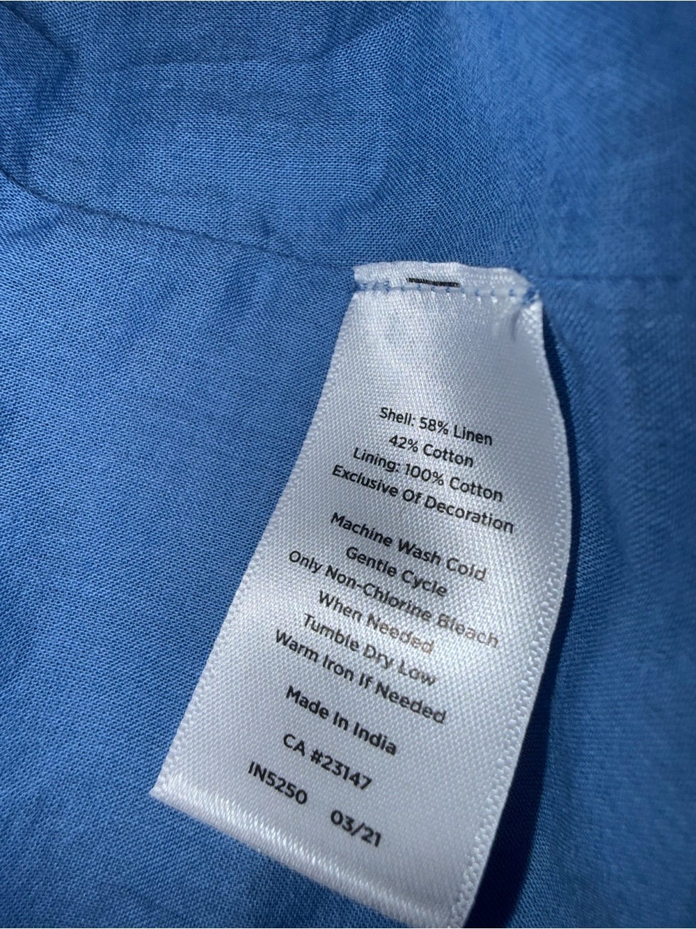 Talbots Light Blue Cotton Mini Skirt with Colorful Floral Embroidery - Picture 5 of 7